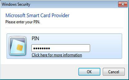 Windows 7 image showing PIN entered