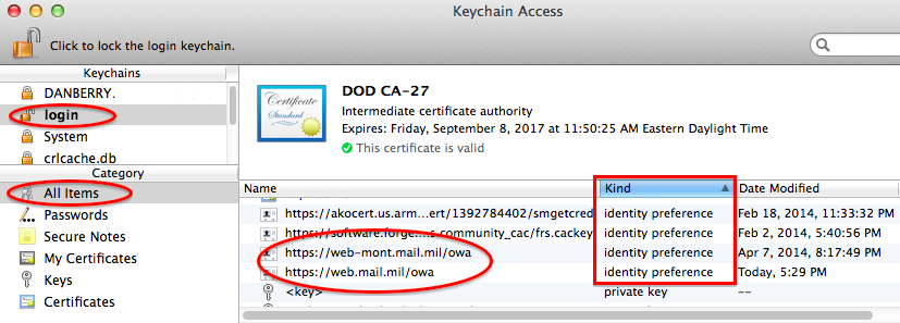 MilitaryCAC's How to clear the login section of keychain on your Mac